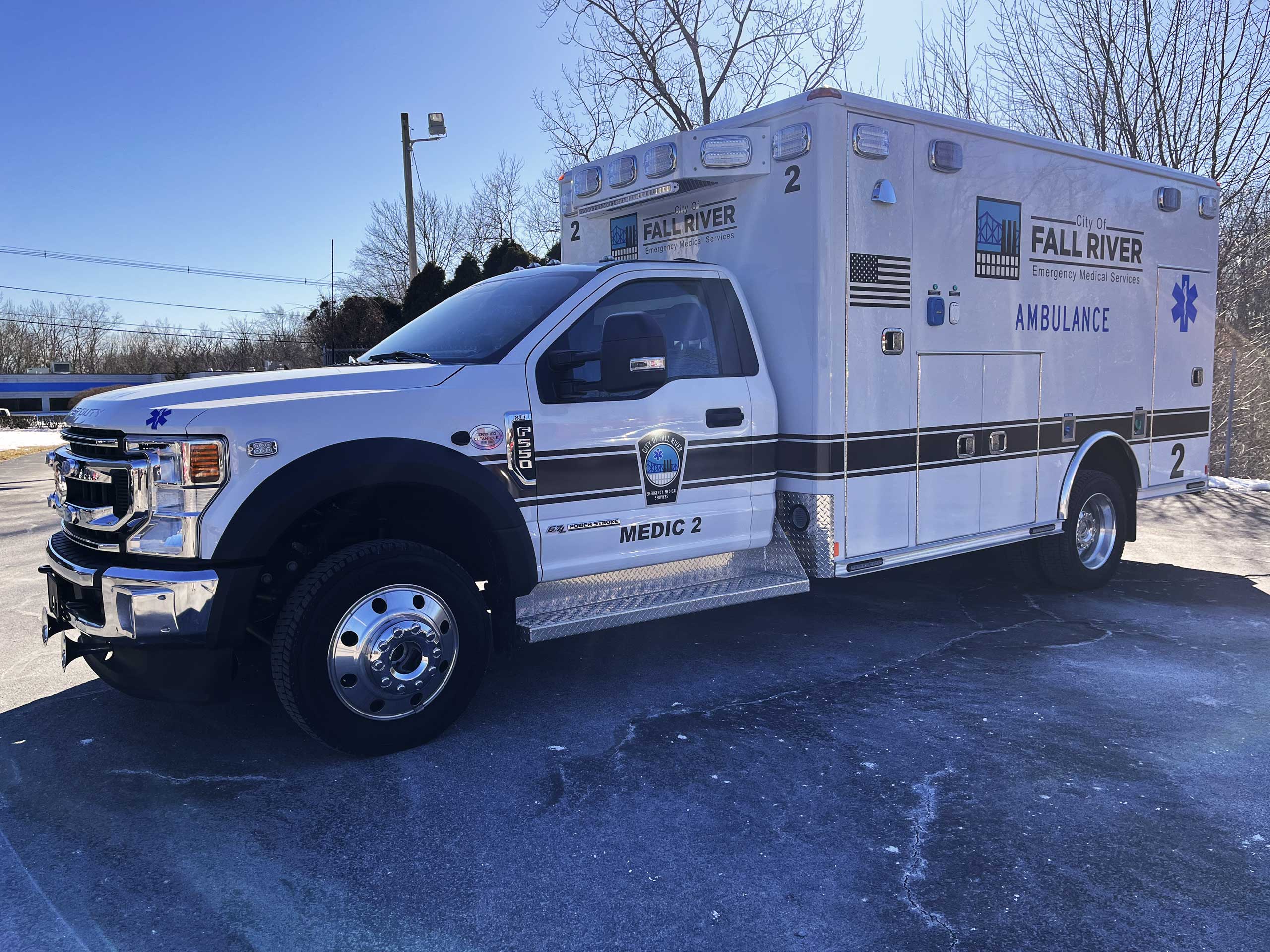 Fall River EMS – Wheeled Coach / Ford F550 Type I Ambulance – Greenwood  Emergency Vehicles, LLC
